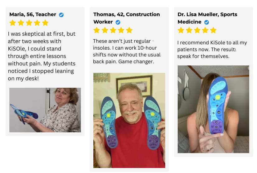 KiSole customer testimonial — back pain relief